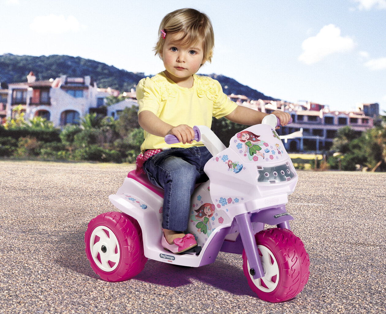 Kolmerattaline laste elektrimootorratas Peg Perego Mini Fairy 6V, roosa цена и информация | Laste elektriautod | kaup24.ee