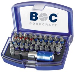 Набор битов Bohrcraft 1/4 "с держателем, 32 шт. цена и информация | Механические инструменты | kaup24.ee