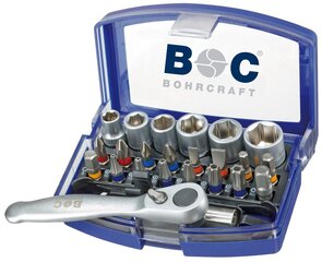 Набор инструментов и бит Bohrcraft PB23, 24 предмета. цена и информация | Механические инструменты | kaup24.ee