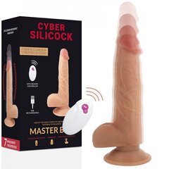 Puldiga vibreeriv ja liikuv dildo Master Ben (23.88x4.3cm) hind ja info | Dildod | kaup24.ee