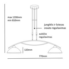 Laelamp G.LUX GM-291/2 hind ja info | Rippvalgustid | kaup24.ee