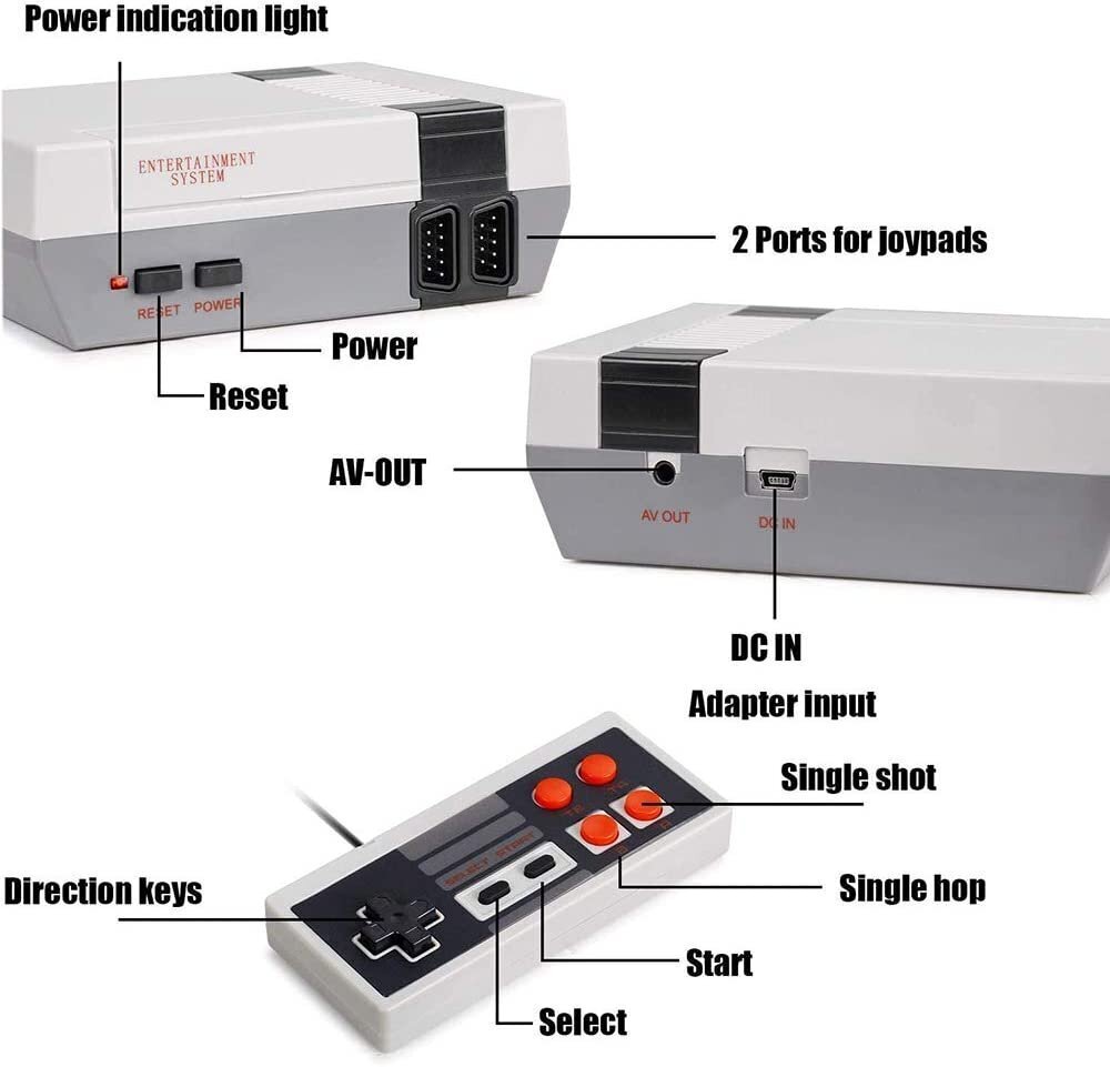 Hallo Classic Mini AV Gaming Console konsool 620 mänguga hind ja info | Mängukonsoolid | kaup24.ee