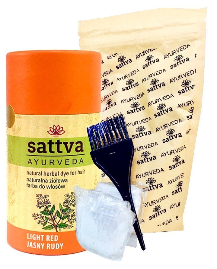 Sattva Ayurveda helepunane taimne juuste värv, 150 g hind ja info | Juuksevärvid | kaup24.ee