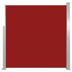 vidaXL lahtitõmmatav külgsein, 140 x 300 cm, punane цена и информация | Зонты, маркизы, стойки | kaup24.ee