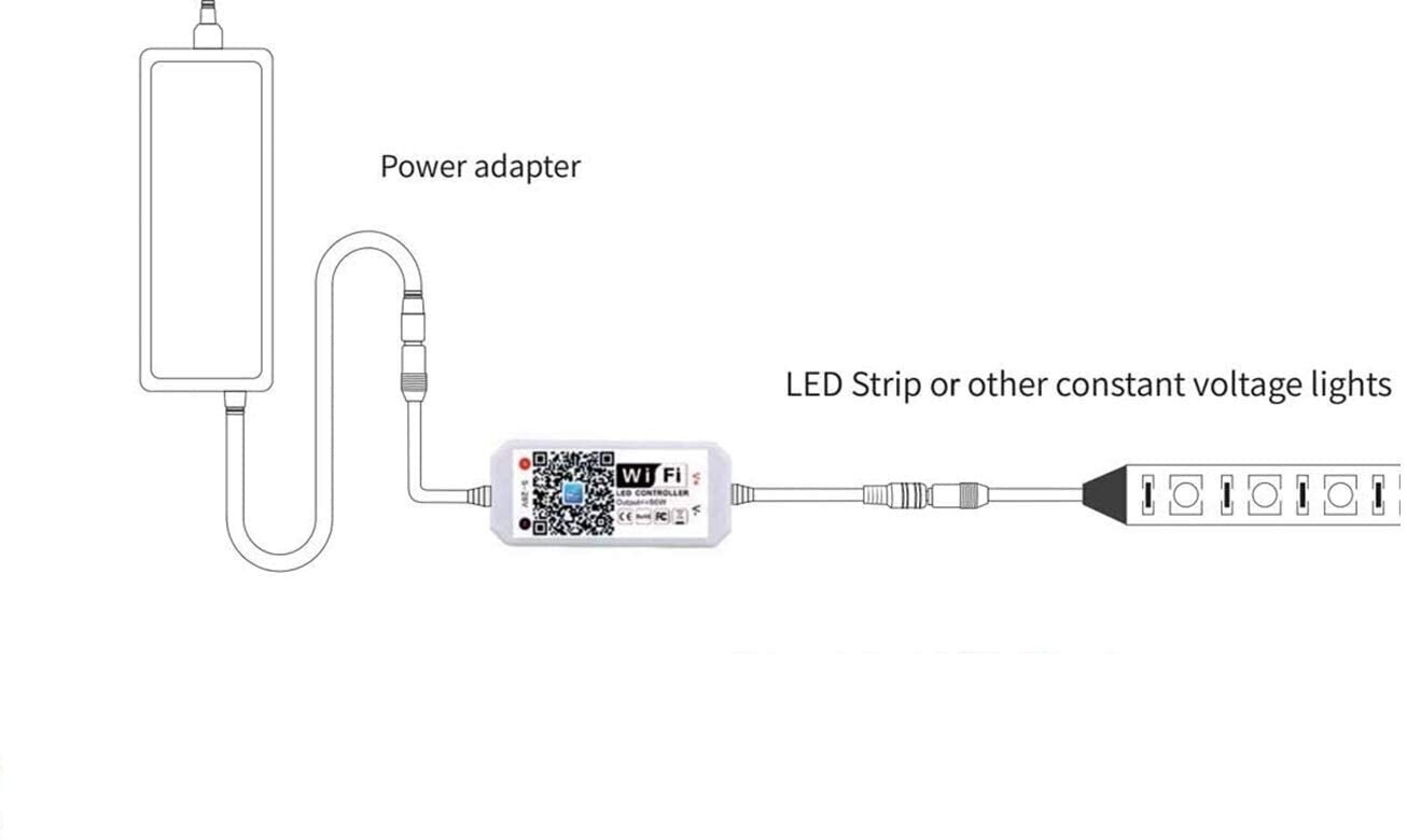 SET SMART LED lint 10M WIFI kontrolleriga komplekt (soe valgus) цена и информация | LED ribad | kaup24.ee