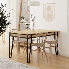 Раскладной стол Kalune Design 855, бежевый цена и информация | Кухонные и обеденные столы | kaup24.ee