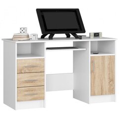 Письменный стол NORE Ana, белый/дубовый цвет цена и информация | Компьютерные, письменные столы | kaup24.ee