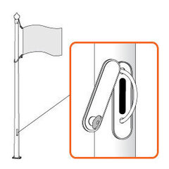 Флагшток с системой замка для поднятия флага, 6м цена и информация | Флаги и держатели для флагов | kaup24.ee