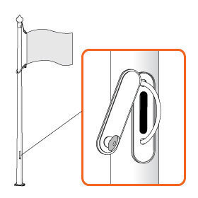 Lipu tõstmiseks lukusüsteemiga lipumast, 6 m hind ja info | Lipud ja tarvikud | kaup24.ee