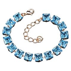 Käevõru naistele DiamondSky „Princess (Aquamarine Blue)“ Swarovski kristallidega hind ja info | Käevõrud, käeketid | kaup24.ee