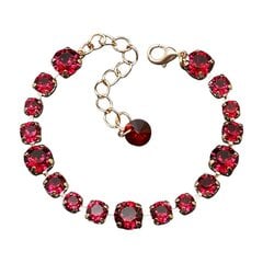 Käevõru naistele DiamondSky „Classic II (Ruby)“ Swarovski kristallidega цена и информация | Женские браслеты | kaup24.ee