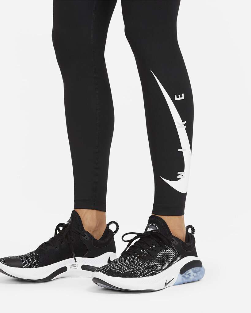 Retuusid Nike W Nk Swoosh Run Tight 7/8 Black hind ja info | Naiste spordiriided | kaup24.ee