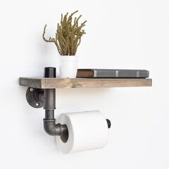 Держатель для туалетной бумаги Kalune Design 792, черный/коричневый цена и информация | Аксессуары для ванной комнаты | kaup24.ee