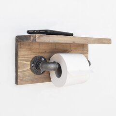 Держатель для туалетной бумаги Kalune Design 792, коричневый / черный цена и информация | Аксессуары для ванной комнаты | kaup24.ee