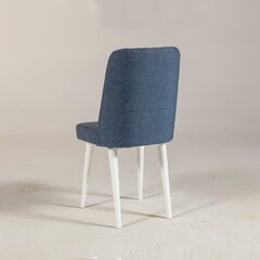 Обеденный стул Kalune Design 869, белый/синий цена и информация | Стулья для кухни и столовой | kaup24.ee