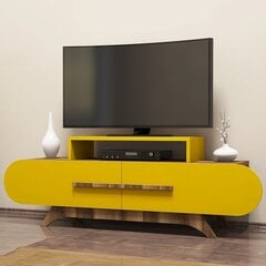 TV-laud Kalune Design 845, 145 cm, pruun/kollane hind ja info | TV alused | kaup24.ee