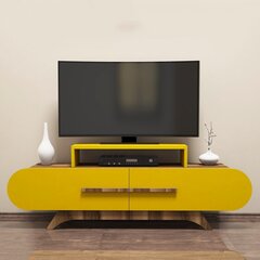 TV-laud Kalune Design 845, 145 cm, pruun/kollane hind ja info | TV alused | kaup24.ee