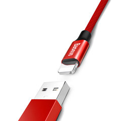 Laadimis- / andmesidekaabel USB - Lightning Baseus Yiven 1.8m, 2A, punane hind ja info | Mobiiltelefonide kaablid | kaup24.ee