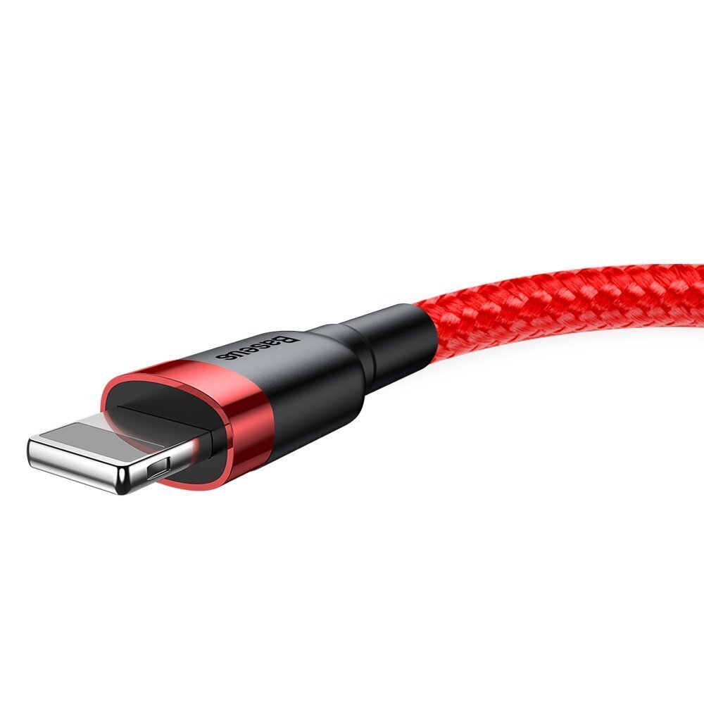 Kaabel Baseus USB Durable Nylon Braided Wire Usb / Lightning Qc3.0 2A 3m, punane CALKLF-R09 цена и информация | Mobiiltelefonide kaablid | kaup24.ee