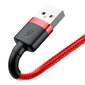 Kaabel Baseus USB Durable Nylon Braided Wire Usb / Lightning Qc3.0 2A 3m, punane CALKLF-R09 цена и информация | Mobiiltelefonide kaablid | kaup24.ee