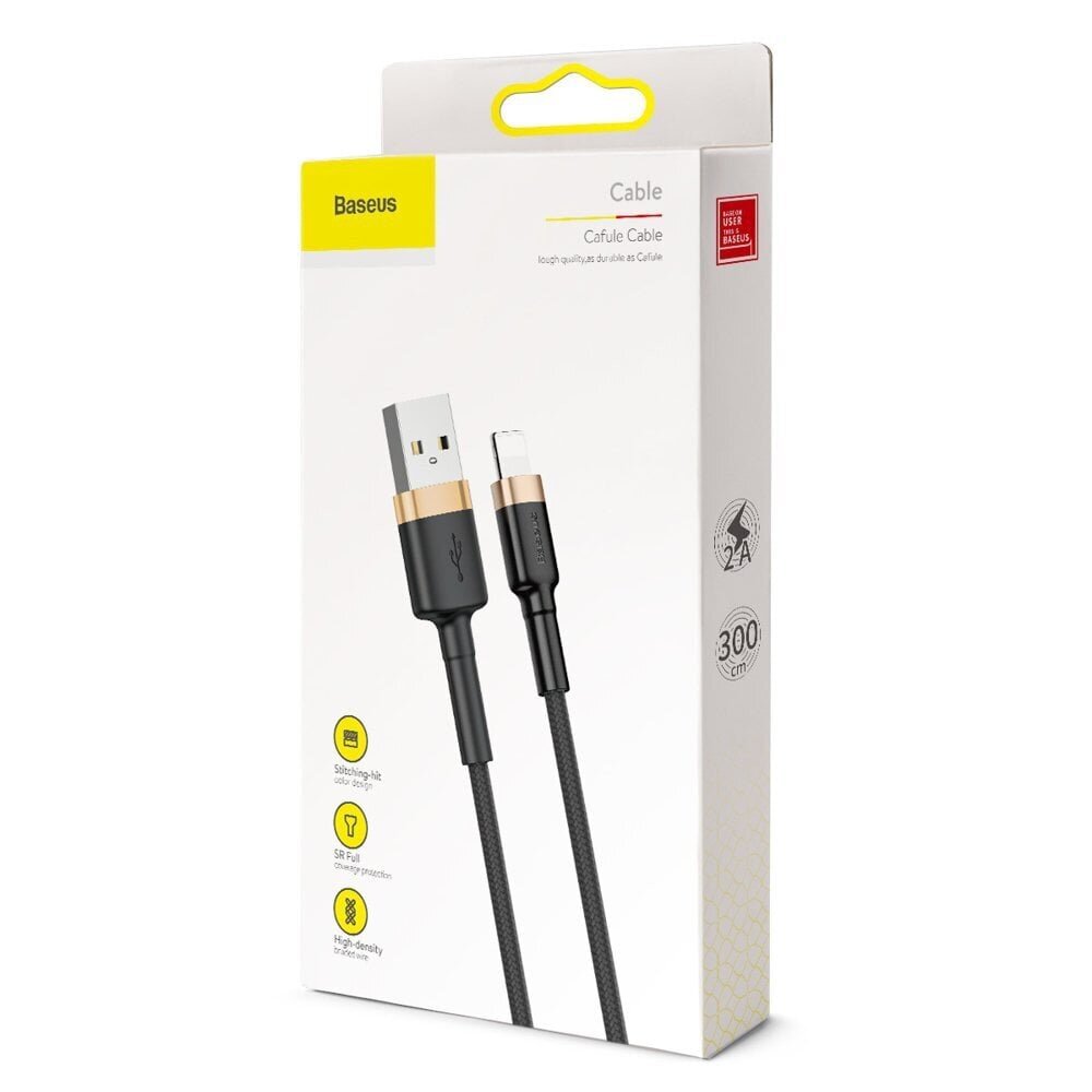 Baseus Usb / Lightning (Calklf-Rv1), 3 m hind ja info | Mobiiltelefonide kaablid | kaup24.ee