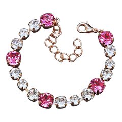 Käevõru naistele DiamondSky „Classic II (Light Rose, Crystal)“ Swarovski kristallidega цена и информация | Женские браслеты | kaup24.ee