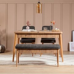 Söögikomplekt Kalune Design 869, hall / beež цена и информация | Комплекты мебели для столовой | kaup24.ee