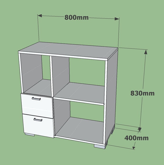 Köögikapp Kalune Design 745(I), valge hind ja info | Köögikapid | kaup24.ee