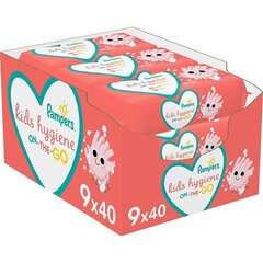 Niisked salvrätikud Pampers Hygiene, 9x40 tk hind ja info | Niisked salvrätikud | kaup24.ee