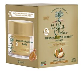 Ночной крем Le Petit Olivier Argan Oil Nourishing Night Balm 50 мл цена и информация | Кремы для лица | kaup24.ee