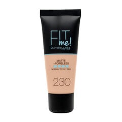 Maybelline Жидкая тональная основа FIT ME Matte 230 Natural Buff, 30мл цена и информация | Пудры, базы под макияж | kaup24.ee