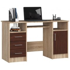 Письменный стол NORE Ana, дуб/коричневый цена и информация | Компьютерные, письменные столы | kaup24.ee