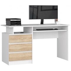 Письменный стол NORE CLP, белый/цвета дуба цена и информация | Компьютерные, письменные столы | kaup24.ee
