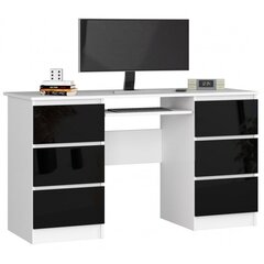 Письменный стол NORE A11, белый/черный цена и информация | Компьютерные, письменные столы | kaup24.ee