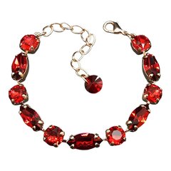 Käevõru naistele DiamondSky „Chic II (Scarlet)“ Swarovski kristallidega цена и информация | Женские браслеты | kaup24.ee