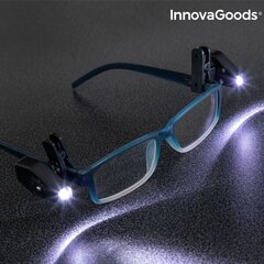 InnoveGoods Gadget Tech 360º LED klambrit prillidele (2-ne pakk) цена и информация | Фонарики, прожекторы | kaup24.ee