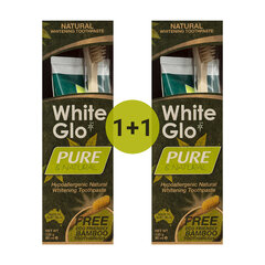 Набор зубных паст "White Glo" Pure natural, 1 + 1, 2x150 мл. цена и информация | Для ухода за зубами | kaup24.ee