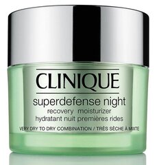 Niisutav öökreem Clinique Superdefense Night Recovery Moisturizer 50 ml hind ja info | Näokreemid | kaup24.ee