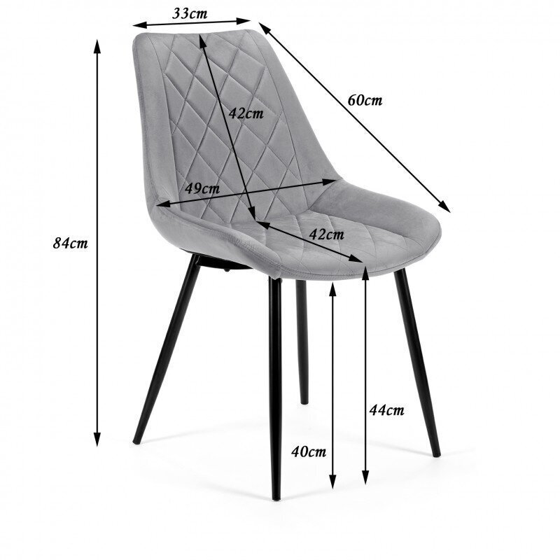 4-tooli komplekt NORE SJ.0488, sinine цена и информация | Söögitoolid, baaritoolid | kaup24.ee
