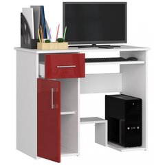 Письменный стол NORE Jay, белый/красный цена и информация | Компьютерные, письменные столы | kaup24.ee
