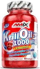 Amix Nutrition Krilliõli 1000 mg, 60 geelkapslit hind ja info | Vitamiinid, toidulisandid, preparaadid tervise heaoluks | kaup24.ee