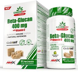 Amix Nutrition Greenday® ProVegan BetaGlucan 400 mg 60 kapslit цена и информация | Витамины, пищевые добавки, препараты для хорошего самочувствия | kaup24.ee