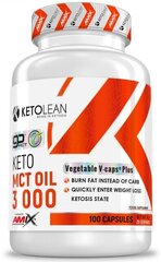 Amix Nutrition KetoLean® Keto goMCT® õli 3000 mg, 100 Vegan kapslit hind ja info | Vitamiinid, toidulisandid, preparaadid tervise heaoluks | kaup24.ee