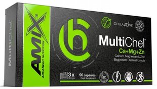 Amix Nutrition ChelaZone® MultiChel® Ca + Mg + Zn bisglütsinaat Chelate 90 Vegan kapslid hind ja info | Vitamiinid, toidulisandid, preparaadid tervise heaoluks | kaup24.ee