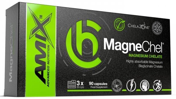 Amix Nutrition ChelaZone® MagneChel® magneesiumbisglütsinaat Chelate 90 Vegan kapslid цена и информация | Vitamiinid, toidulisandid, preparaadid tervise heaoluks | kaup24.ee