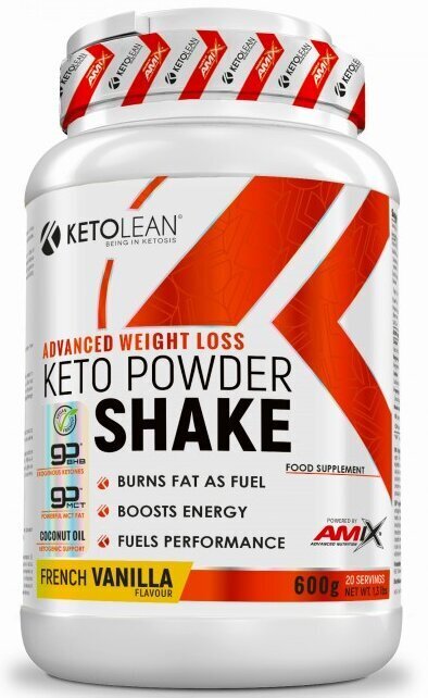 Amix Nutrition KetoLean® Keto goBHB® pulberšeik, 600 g, Prantsuse vanilje hind ja info | Vitamiinid, toidulisandid, preparaadid tervise heaoluks | kaup24.ee