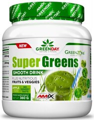 Amix Nutrition GreenDay Super greensi Smooth Drink 360 g hind ja info | Vitamiinid, toidulisandid, preparaadid tervise heaoluks | kaup24.ee