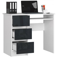 Письменный стол NORE A6, левый вариант, белый/серый цена и информация | Компьютерные, письменные столы | kaup24.ee
