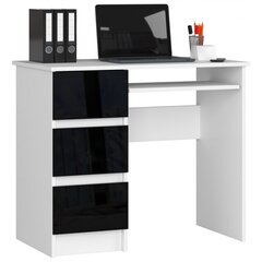 Kirjutuslaud NORE A6, vasakpoolne, valge/must hind ja info | Arvutilauad, kirjutuslauad | kaup24.ee