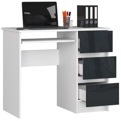 Письменный стол NORE A6, правый вариант, белый/серый цена и информация | Компьютерные, письменные столы | kaup24.ee